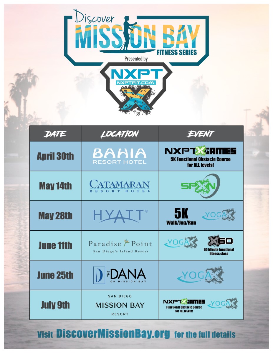 Discover Mission Bay Schedule web